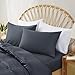 Produktbild BambusChef® Premium Bambus Kopfkissenbezüge - Charcoal Grey - 40x80 cm - 2er Set - 100% Bio-Bambus - Antibakteriell - Hypoallergen - Seidenweich - Thermoregulierend