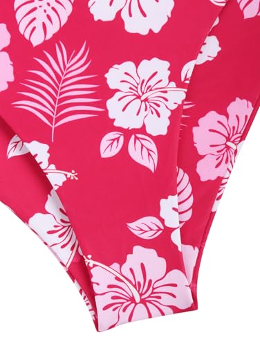 ZAFUL Women's Halter Tankini Swimsuits V Neck Tummy Control Tie Side Thong Bikini Swimsuits 2 Piece Bathing Suits (3-Red, S) - Image 4