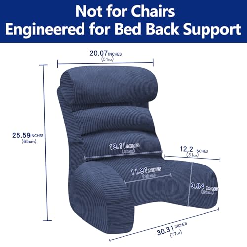 Back Pillow for Bed Sitting Up, Reading Pillow, Extra Large Arm Pillows for Adults for Back Support,Bed Pillow for Sitting up for Watching TV/Gaming/Relaxing