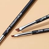 Jessup Zestaw pędzli do eyelinera kątowe, 3 szt. Pędzel do eyelinera Pro Precision Ultra Cienkie skrzydła Płynny Eyeliner do makijażu Czarny T345