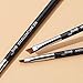 Jessup Angled Eyeliner Brush Set，3pcs Pro Precision Eye Liner Brush Fine Winged Ultra Thin Slanted Gel Liquid EyeLiner Makeup Brushes, Black T345