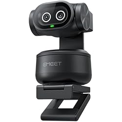 EMEET PIXY Dual-Camera AI-Powered PTZ Camera 4K, AI Tracking | PDAF&AI Autofocus 0.2s, 1/2.55'' Sony Sensor, 3 Mics, Presets, 4K Webcam for Streaming and OBS/Twitch/Switch 2 Compatible