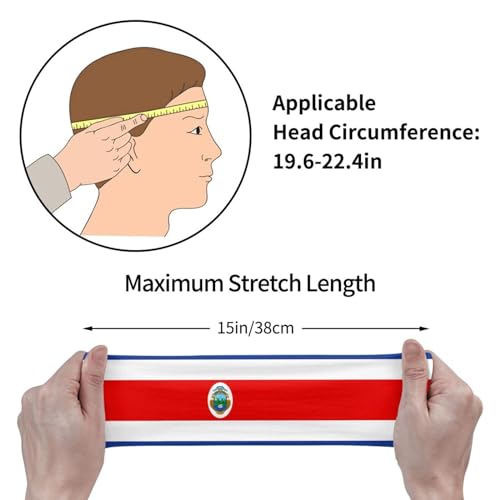 Image of Cute Flag Headbands Women Men Flag Sweatband Sports Headband for Running, Cycling, Yoga Gym, Working Out