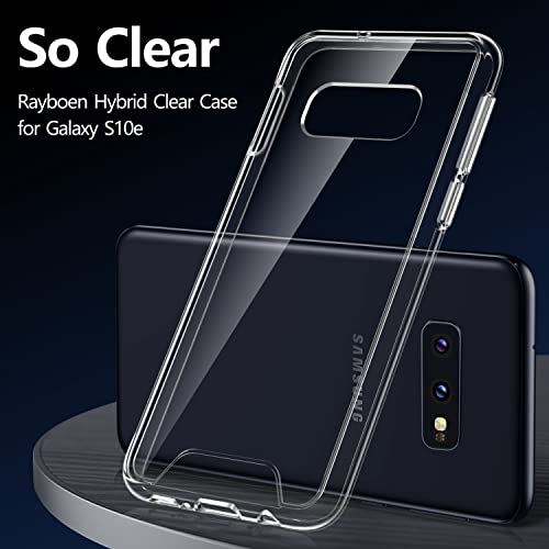 Rayboen Case For Samsung Galaxy S10E, Crystal Clear Shockproof Non-Slip Anti-Yellowing Protective Phone Case, Hard Pc Back & Soft Tpu Frame Slim Cover For Samsung Galaxy S10 E #TOP3