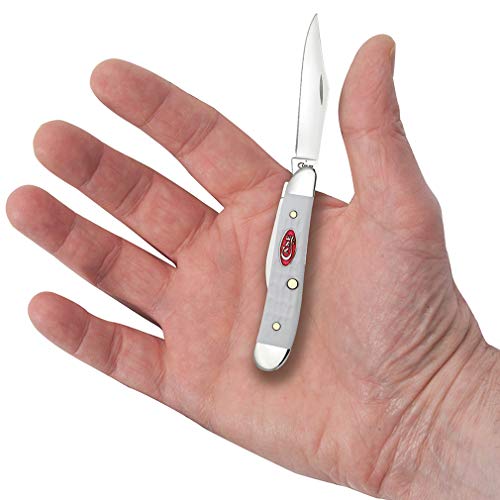 Image of Case WR XX Pocket Knife Sparxx White Jigged Synthetic Peanut Item #60188 - (6220 SS) - Length Closed: 2 7 /8 Inches