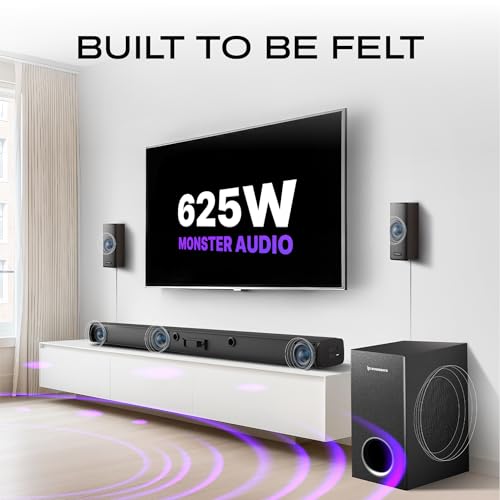 Image of CrossBeats Blaze B1100 5.1 Dolby Home Theater Speaker 625W for TV [2026 Launch] Subwoofer Satellite Speakers, Soundbar for Smart TV |Bluetooth Sound bar Music System Home Theatre (Black)