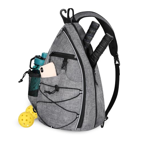 Goloni Pickleball Sling Bag for Men Women, Lightweight Pickleball Backpack with Fence Hook, Large...
