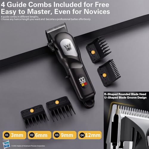 TRANSFORMERS Cordless Hair Clippers for Men, Hair Trimmer for Men - image 6