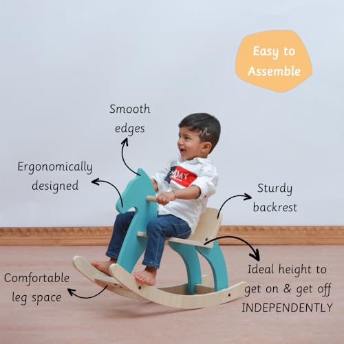 Image of Traditional Rocking Horse- Blue