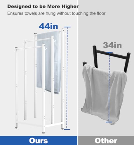 44-Inch-Tall-Free-Standing-Towel-Rack-White-3-Tiers-Heavy-Duty-Blanket-Drying-Stand-Holder-with-Metal-Storage-Shelf-6-Hooks-for-Bathroom-Pool-Bedroom-Living-Room