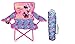 JAKKS Pacific Minnie Camp Chair for Kids, Portable Camping Fold N Go Chair with Carry Bag, Minnie - Bows