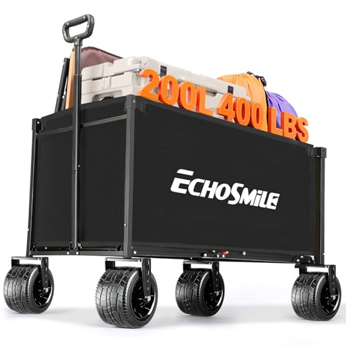EchoSmile 400lbs Wide Wheel Wagon
