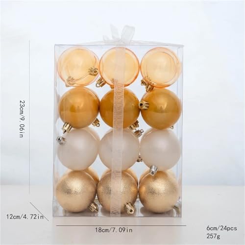 Boules de Noël 6 cm légères pour protéger les branches du sapin - 5