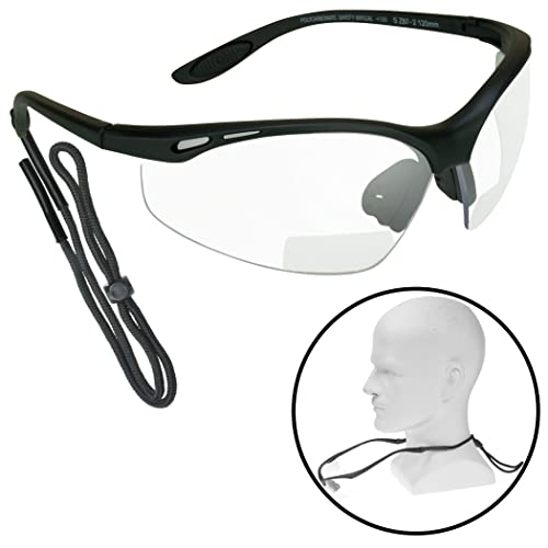 Bikershades Safety Bifocal Sunglass Reader w/Strap Men Women Wrap-Around3
