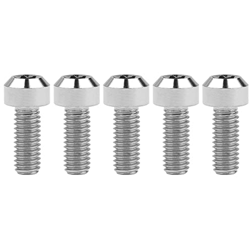 Image of Titanium Torx Square Head M6 x 10 15 20 25 30 35 40 45 50 60 65 70 80mm Screw Pack of 5 (Normal Titanium, M6x15mm)