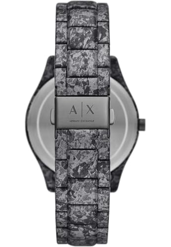 Armani Exchange Orologio Analogico al Quarzo Uomo con Cinturino in Acciaio Inossidabile AX1885, Nero ardesia - Immagine 1