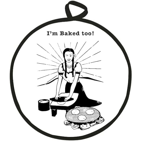 11" I'm baked too Tortilla Warmer. Keeps Tortillas Fresh and Warm for Over 1 Hour! Tortillas Stay Soft Throughout The Entire Meal. Cover