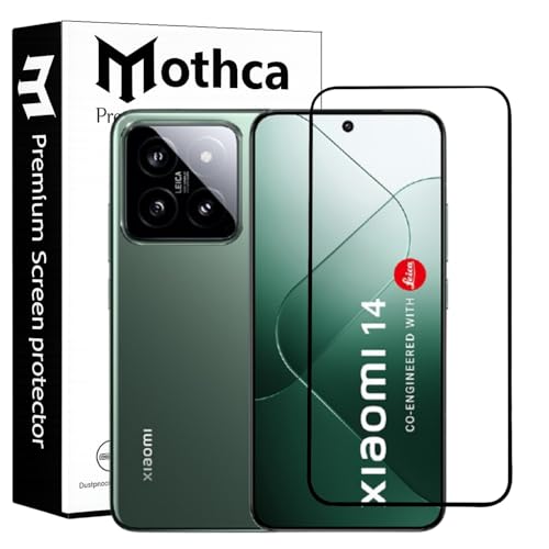 Image of Mothca Military-Grade Tempered Glass Screen Protector Compatible for Xiaomi 14 with Edge to Edge Coverage - Case Friendly, Anti-Scratch & Bubble-Free Installation Kit