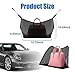 Ziciner Car Net Pocket Handbag Holder, Organizer Mesh Bag Between Two Seat, Driver Storage Netting Pouch for Handbag Purse, Barrier of Backseat Pet Kids, Car Accessories for Women Men (Black)