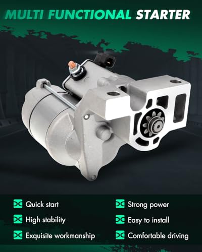 Image of SCITOO Starter Motor 17546 SND0093 for Honda Passport 1994-2002 3.2L for Isuzu Amigo 1998-2000 3.2L Axiom 2002-2004 3.5L Rodeo 1993-2004 3.2L 2004 3.5L ‎1.2kW /12 Volt CW 9-Tooth Pinion