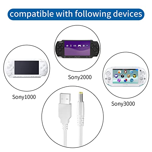 Rgeek Psp Charger Cable, Playstation Portable Charger Cord Charger Psp Compatible With Sony Psp1000 2000 3000 Series, White (4Ft) #TOP1