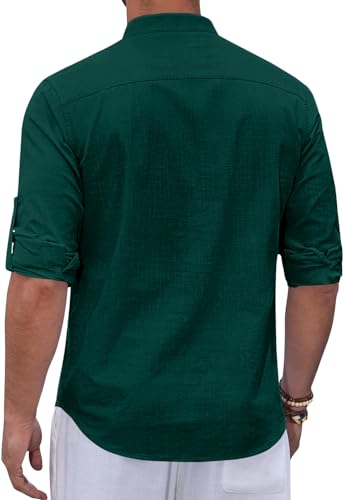 Image of Zombom Men's Kurta || Chinese Collar Long Sleeves || Straight Hip Length Kurtas || Short Kurta for Men || for Festival || Function || Occasion Wear Fancy Kurta for