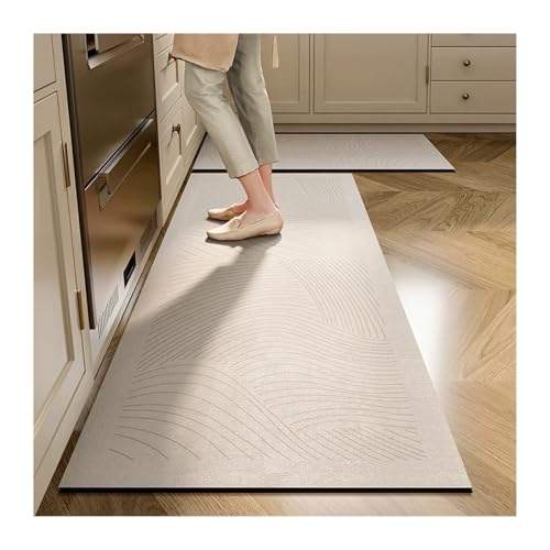 Alfombra de cocina de cuero impermeable protector de suelo resistente al aceite 2