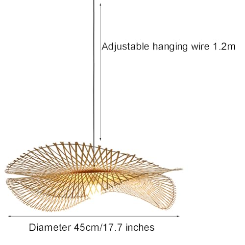 Lámpara de bambú E27 para iluminar islas de cocina oscuras 6