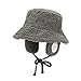 WHITE SANDS MOJA Unisex Fleece Earmuff Bucket Hat Faux Fur SKADI | Charcoal