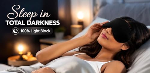 Image of Ultra Soft Sleep Eye Mask for Men & Women | 100% Light Blocking | Comfortable Travel & Night Sleeping Eye Cover