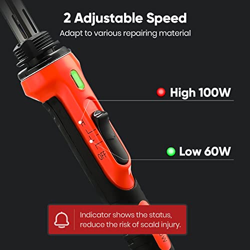 image for Seesii 100W Plastic Welding Kit with Soldering Iron Tips, Fast Heating