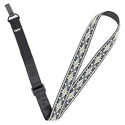 rayzm Sangle pour ukulélé à clipser, sangle en coton tissé Jacquard pour ukulélé, ceinture ukulélé brodée, sangle… - Les Beatles, Paul McCartney, John Lennon, RIngo Starr, George Harrison