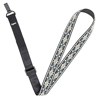 rayzm Sangle pour ukulélé à clipser, sangle en coton tissé Jacquard pour ukulélé, ceinture ukulélé brodée, sangle… - Les Beatles, Paul McCartney, John Lennon, RIngo Starr, George Harrison