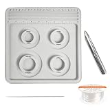 hobbyworker The Bead Boards Bracelet Sizer Measurement Tool 4 Round Grooves for Jewerly Bracelets Ne