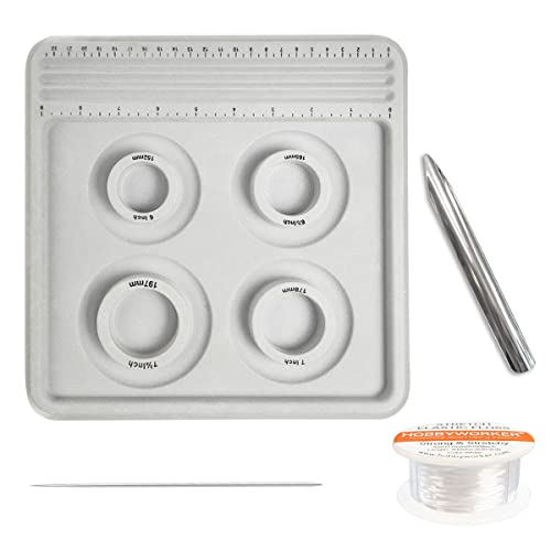 Hobbyworker The Bead Boards Bracelet Sizer Measurement Tool 4 Round Grooves For Jewerly Bracelets Necklaces Making Supplies #TOP8