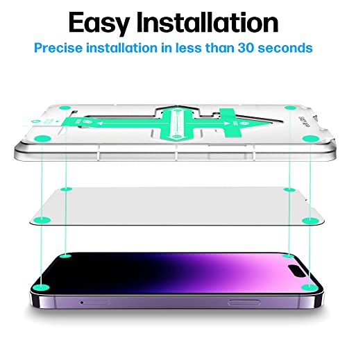 Coque iPhone 14 Pro Max anti-rayure avec outil d'installation vitre sans bulle