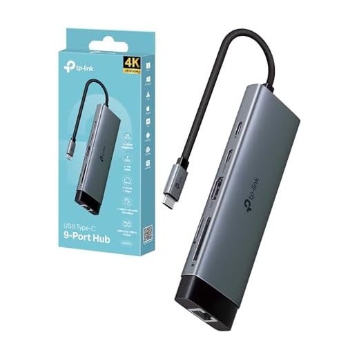 TP-Link UH9120C Hub USB C 9 in 1, 1 HDMI 4K@60Hz, 1 Gigabit Ethernet, SD e microSD UHS-I, 1 PD 100W, 1 USB-C 3.0, 3 Porte USB-A 3.0, SuperSpeed a 5 Gbps, Win11/10/8.1, Mac OS X 10.9+, Linux OS