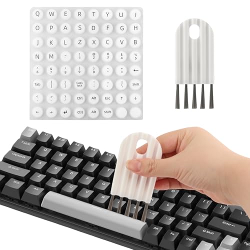 Raised Keyboard Stickers for Long Nails with Letters, Soft Silicone