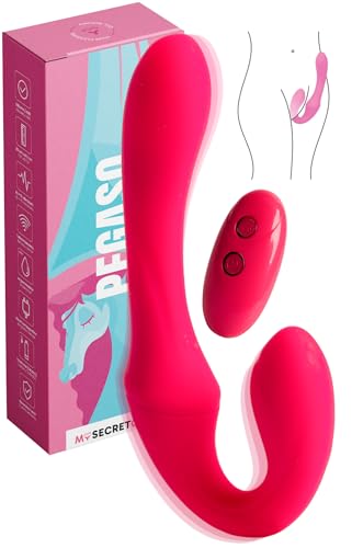 MySecretCase Strap On Umschnall für Frauen Vibrator Ferngesteuert Paarvibrator für Paare Doppeldilos für Frauen 10 Vibrationsmodi Analvibratoren für Mann Doppeldildo Sexspielzeug Valentinstag
