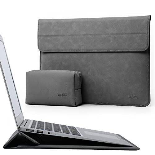 Può essere utilizzato come supporto per laptop: Il lembo può essere piegato in maniera triangolare, trasformando la custodia in un supporto per laptop comodo da digitare e che aiuta a mantenere fresco il laptop