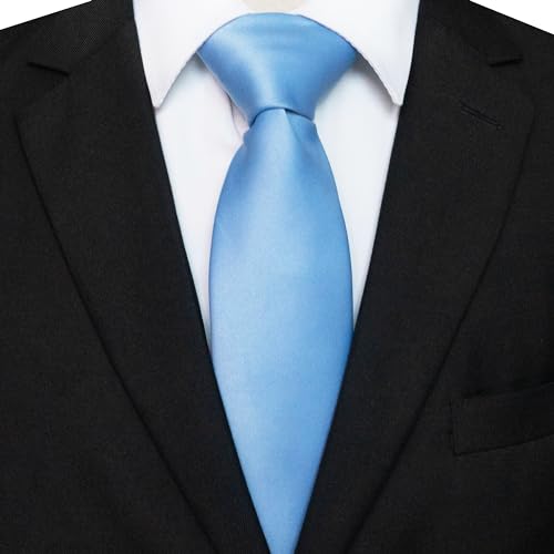 Image of JEMYGINS Solid Color Tie Mens Necktie for Business and Wedding