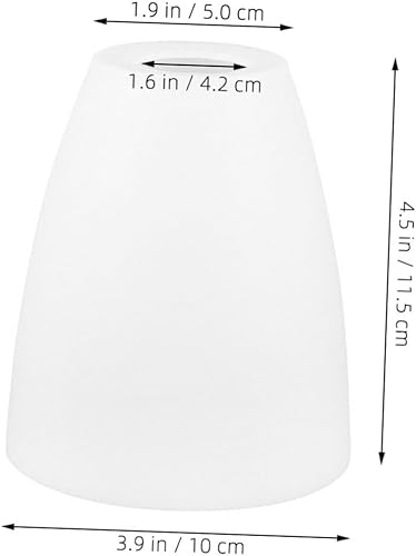 Miniatura 2 de Housoutil Paquete de 2 pantallas de tambor pequeño de 1.654 in, cubierta de lámpara de techo de plástico para lámparas de techo de pared