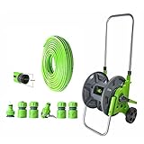BBGS Portable Hoses Storage Cart, Household Car Wash Water Gun Set High Pressure Brush Car Watering...