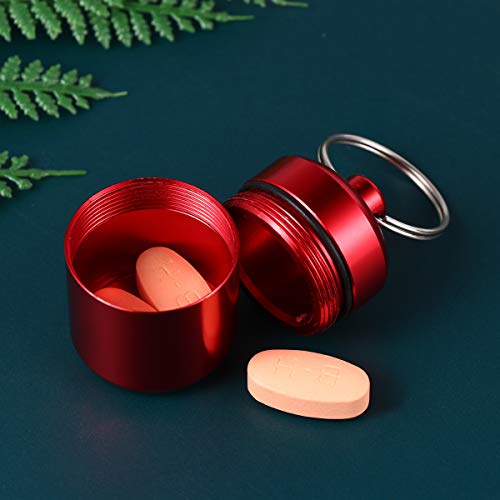 Porta-comprimidos para viagem DOITOOL 2 peças caixa de medicamentos chaveiros de alumínio para armaz