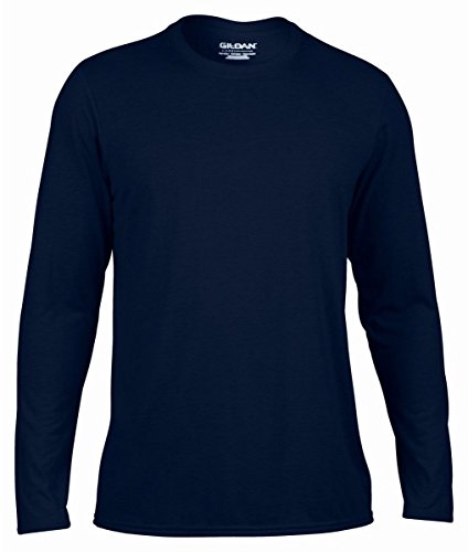 T-shirt à manches longues Gildan en coton avec poche pour le travail et les loisirs