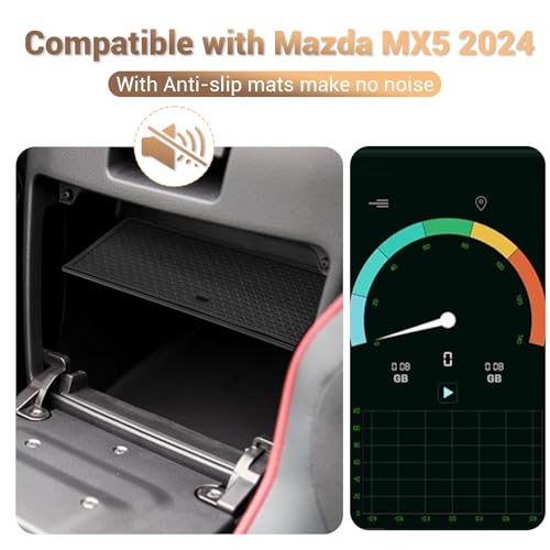 YEE PIN Handschuhfach Ablagen für Mazda Miata MX5 2015-2022 2023 2024 Mittelkonsole Ablage Kleine Gegenstände Verstauen Organizer Zubehör