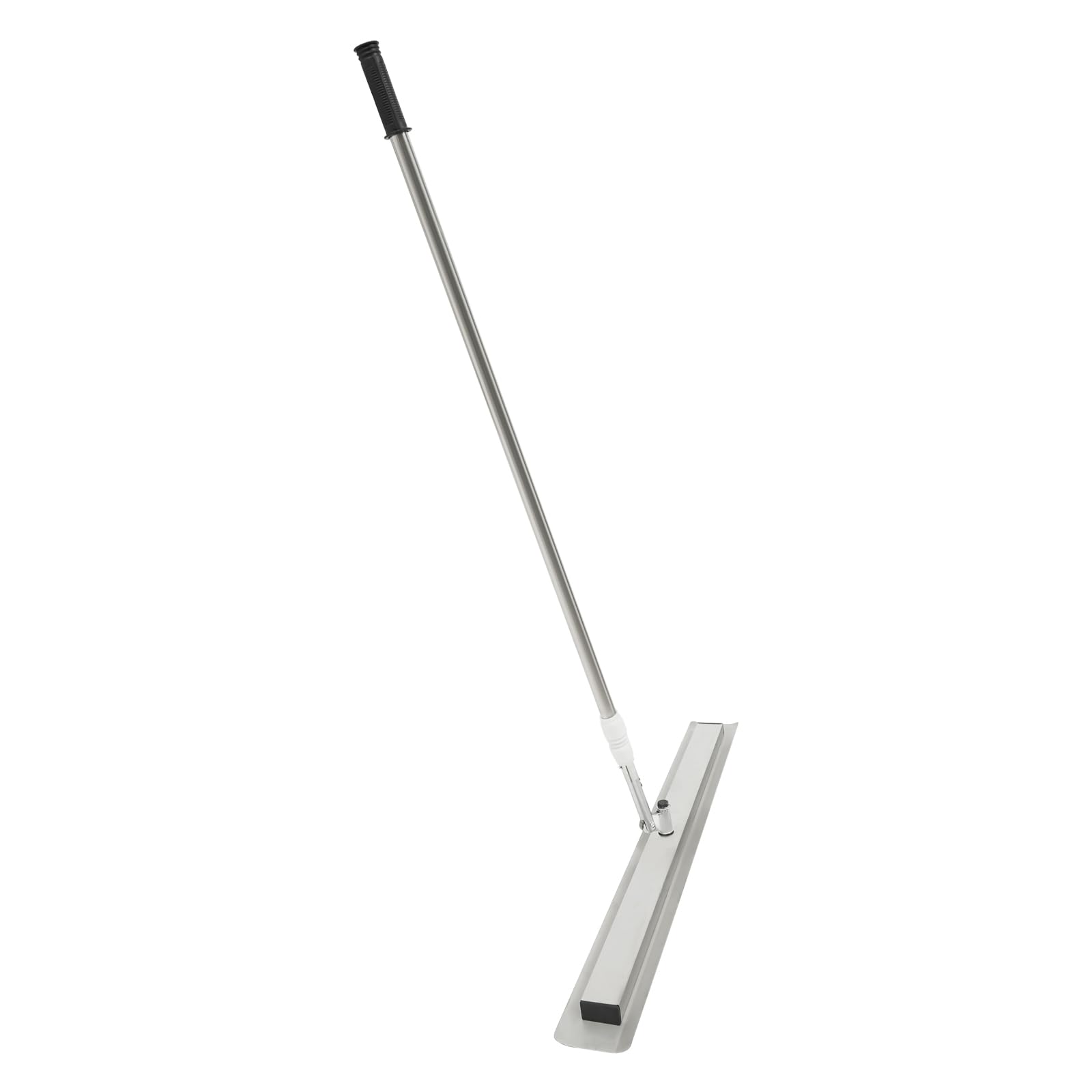 Cazzuola per calcestruzzo Bull Float da 80 x 10 cm, in acciaio inox, con asta telescopica regolabile da 120-200 cm e giunto di collegamento girevole a 360°, resistente alla ruggine e alla corrosione