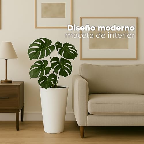 Miniatura 6 de Activotex Maceteros Altos Interior. Macetero Grande Interior Maceta Alta Exterior Y Terraza. 30 Cm 2 Uds Maceteros Decorativos De Plastico Jardinera Alta Maceteros Largos Y Estrechos
