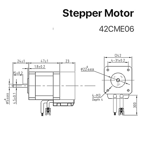 Moteur pas à pas 42CME06 haute précision avec encodeur et couple de 0.6 Nm - 5