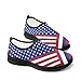 JoyLamoria House American Flag Print Shoes for Women Orthopedic Stylish Work Nurse Fashion Travel